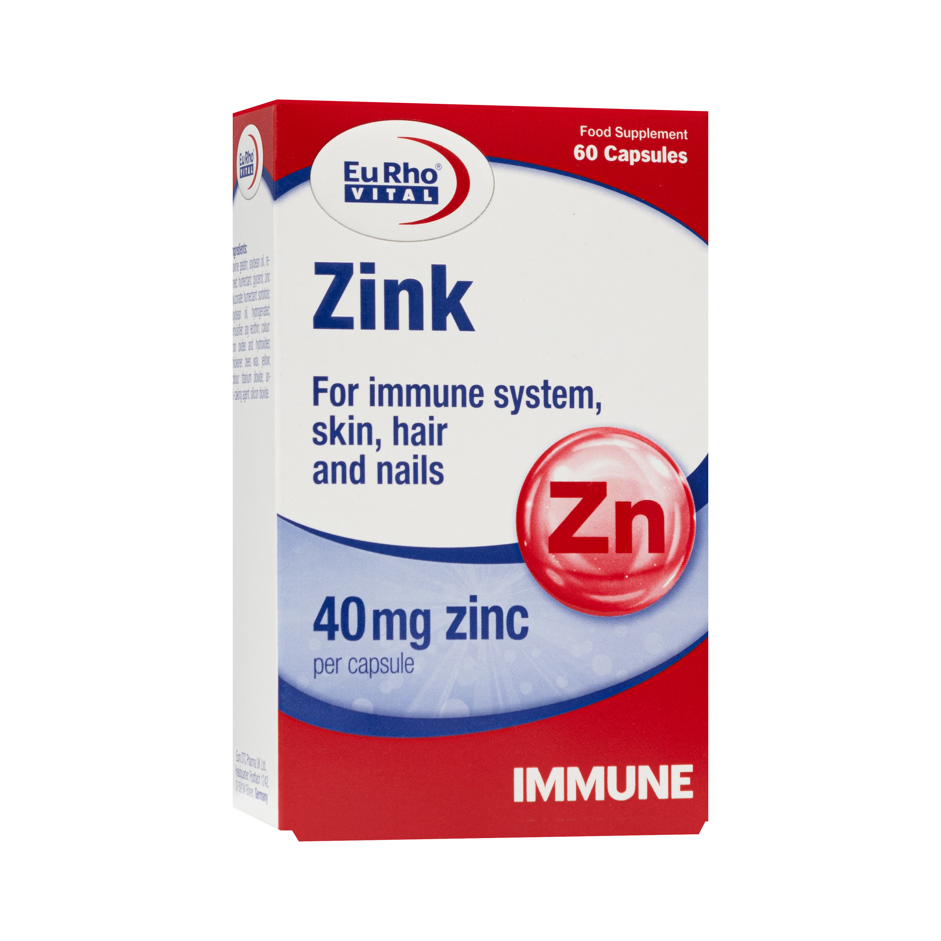 کپسول زینک 40 میلی گرم 60 عددی یوروویتال